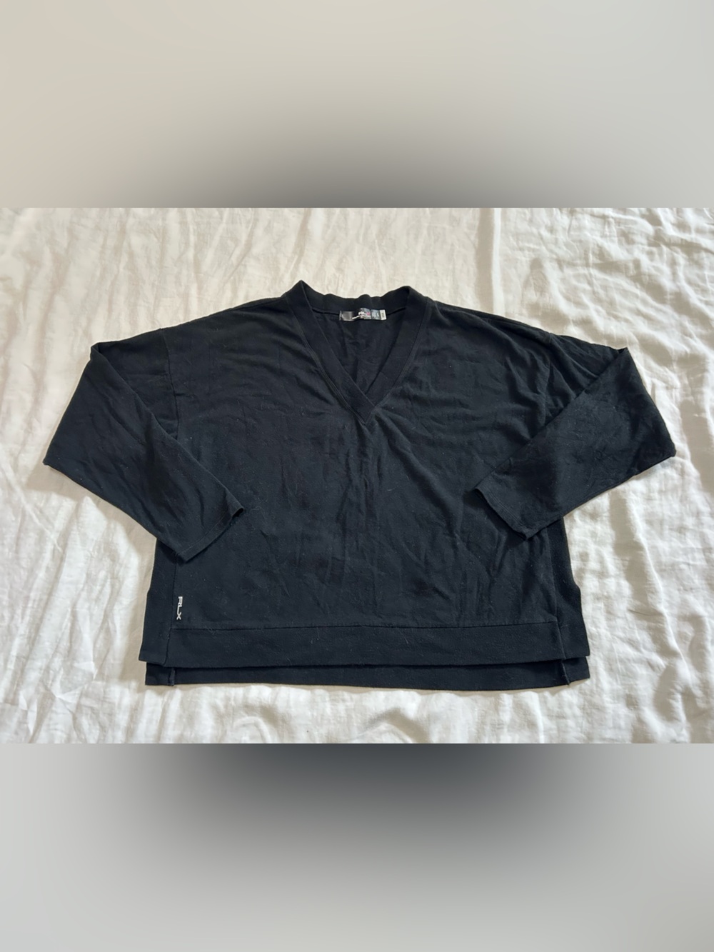 RLX Ralph Lauren Black V‑Neck Pullover Sweatshirt XL